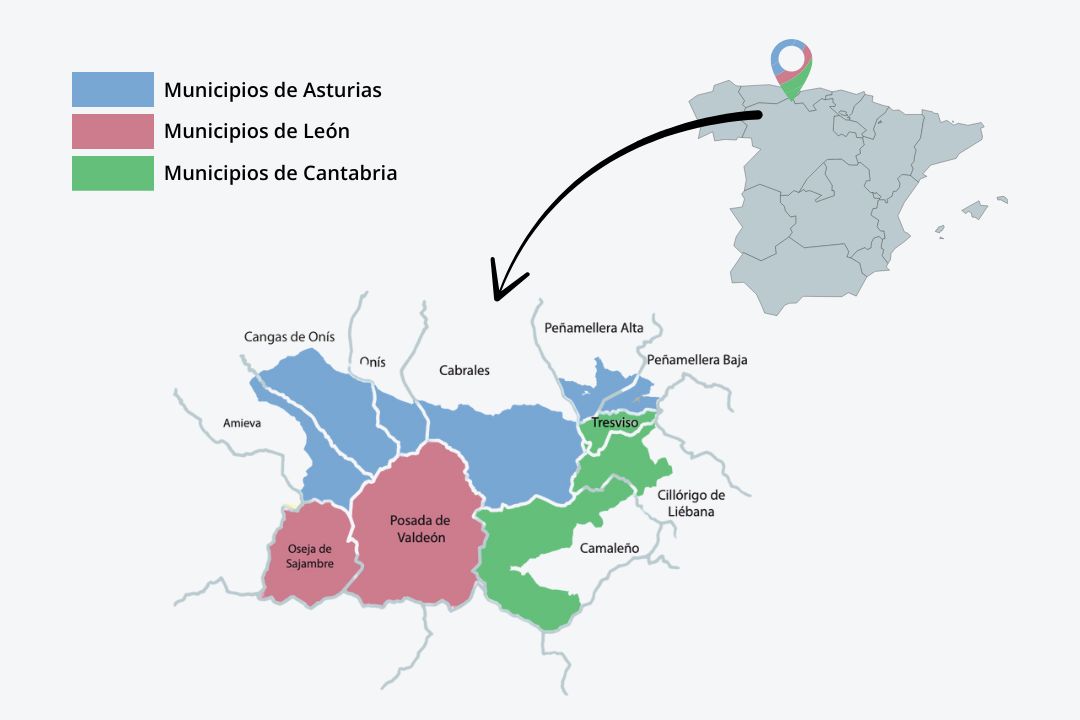 Mapa de los Picos de Europa